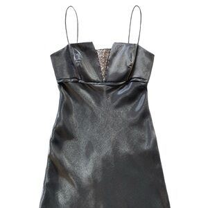 Vintage 90s Silver Floor Length Prom Dress 🩶